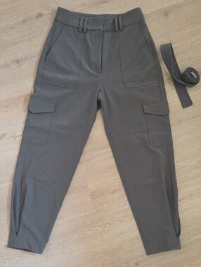 Express Olive Gray Cargo Tapered Joggers